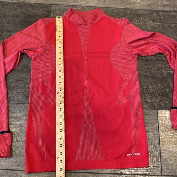 Brooks Women's Long Sleeve Running Top Red Size M - Picture 4 of 11